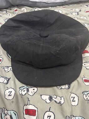 Black Classic Baker Boy Cap - Men Accessories